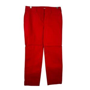 Loft Womens The Riviera Crop Pant Red Size 0P